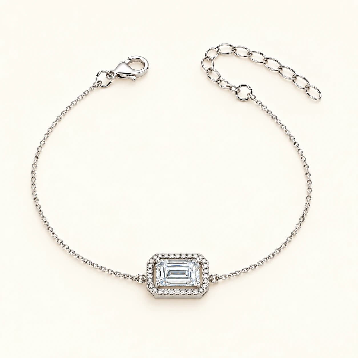 Emerald Halo Bracelet